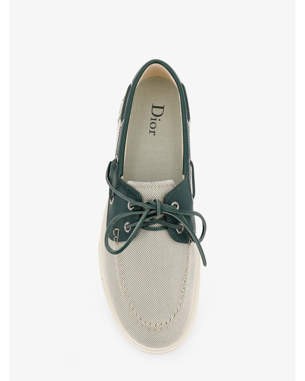 Dior Green Dior Chester Dioriviera Canvas And Leather Loafers for men