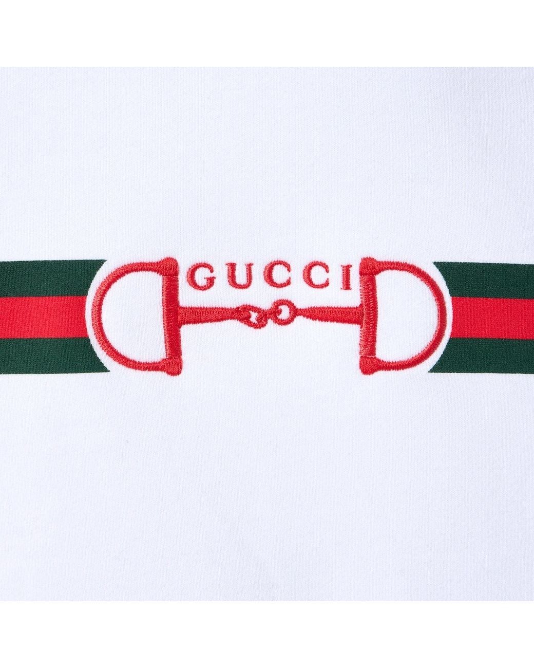 Gucci White Hoodie With Horsebit