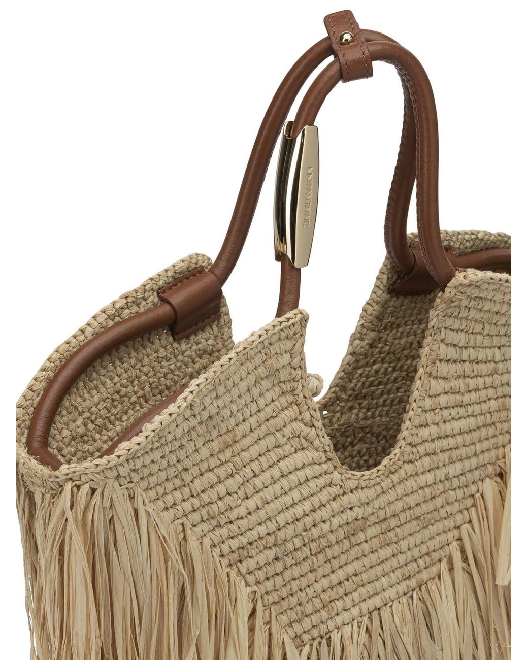Zimmermann Natural "Goldentime" Medium Handbag