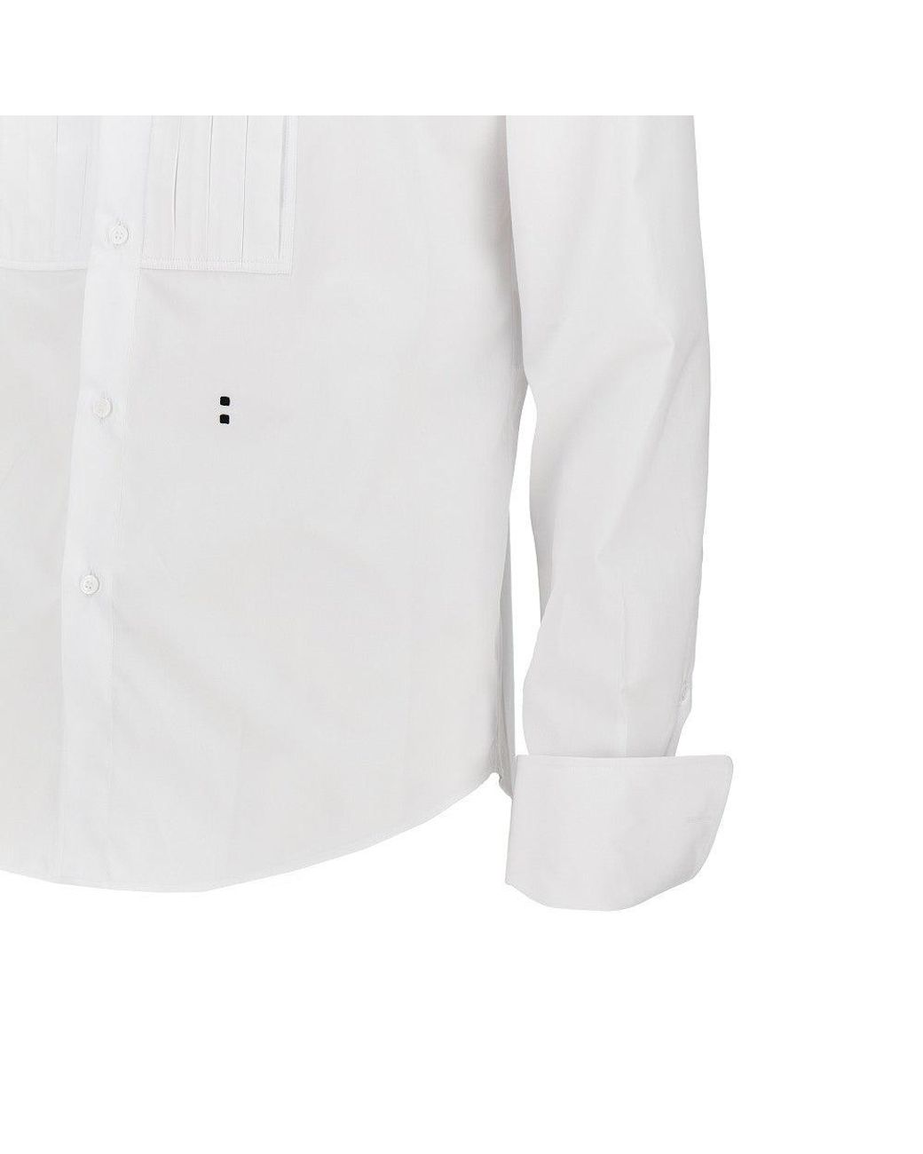 Fendi White Cotton Poplin Shirt for men