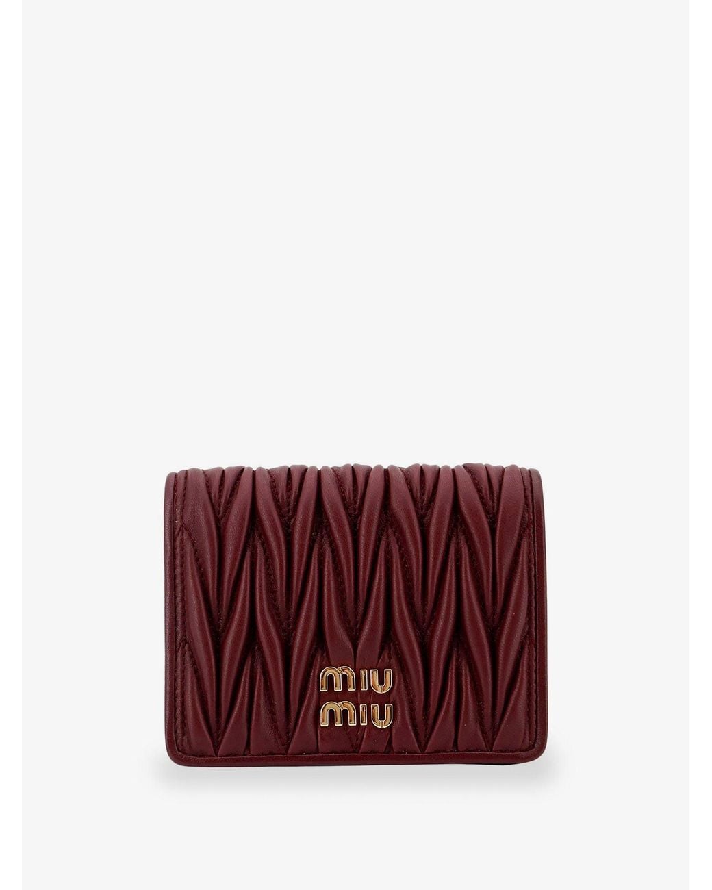 Miu Miu Purple Quilted Leather Wallet