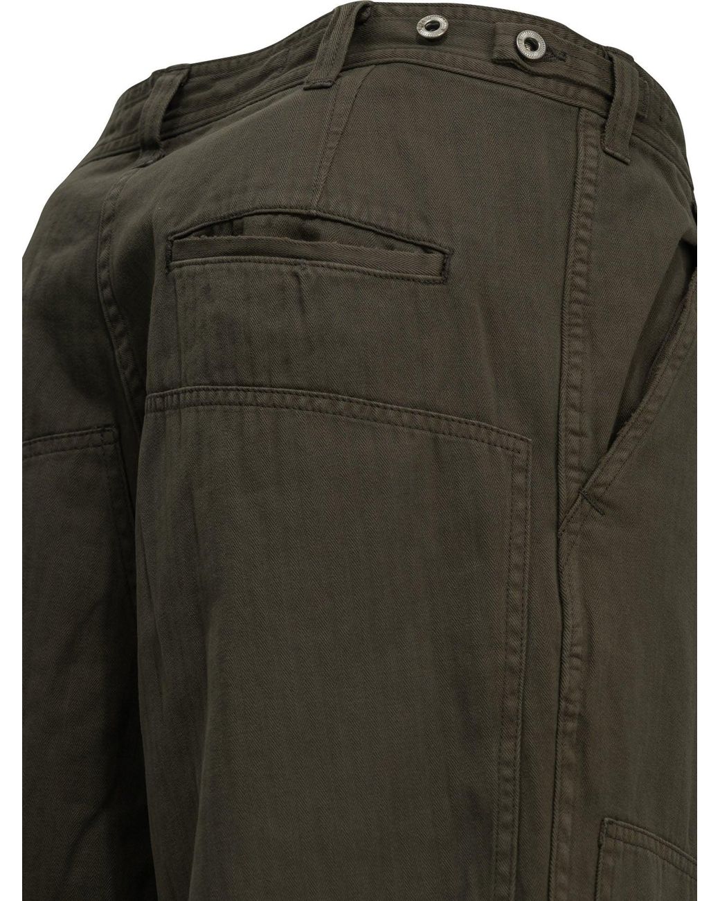 A.PRESSE Gray "Double Knee" Cargo Pants for men