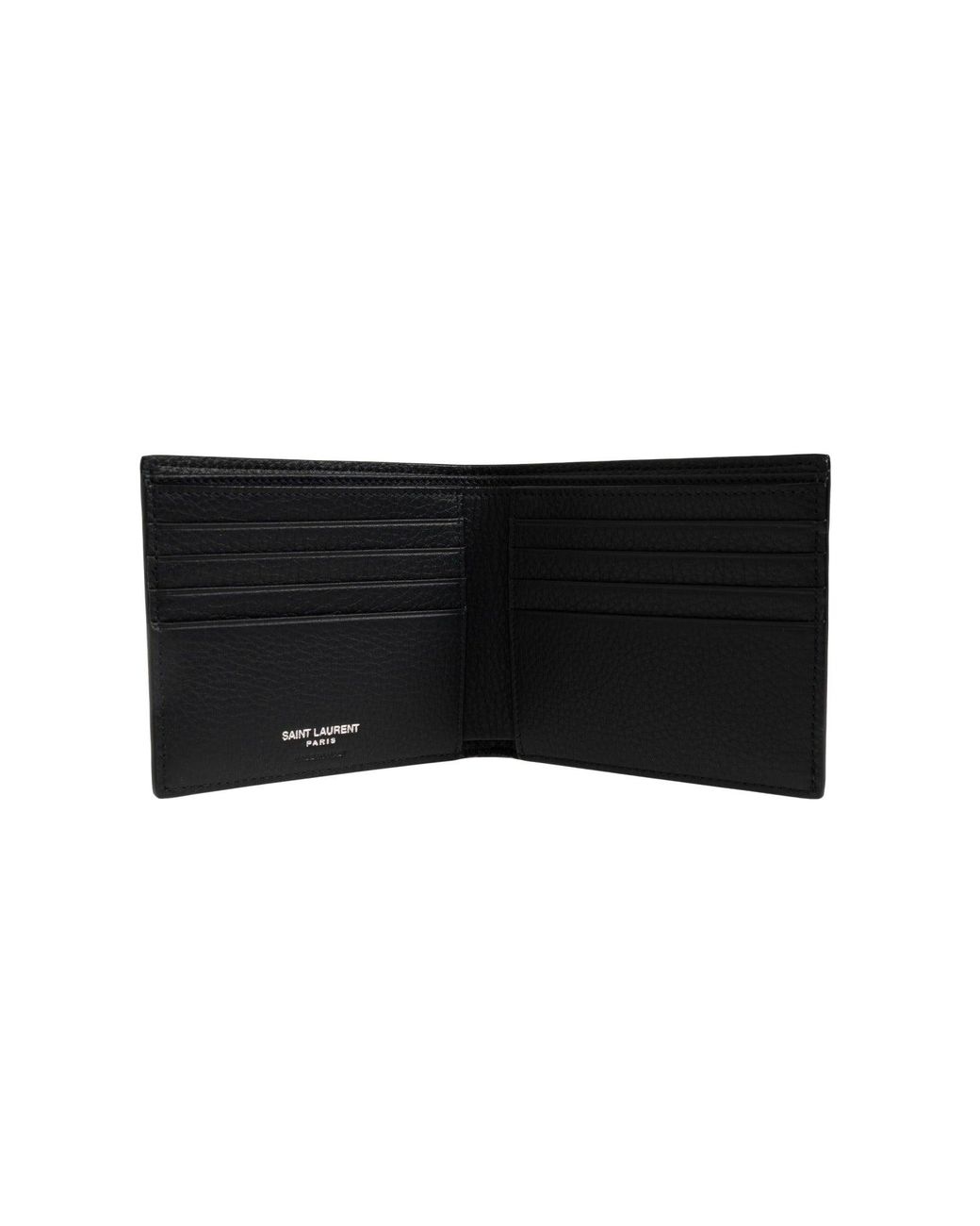 Saint Laurent Black Tiny Cassandre Wallet for men
