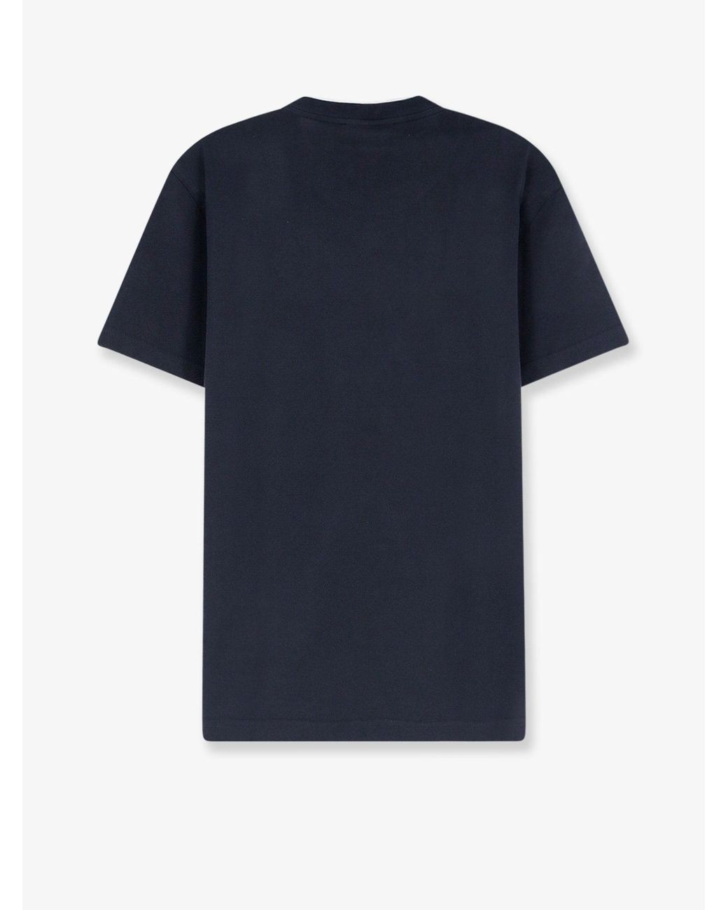 Dolce & Gabbana Blue Cotton T-Shirt With Contrasting Profile for men