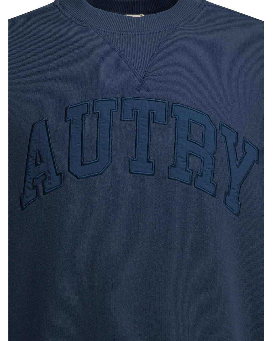 Autry Crewneck Sweatshirt With Logo Sweatshirts Blue for men