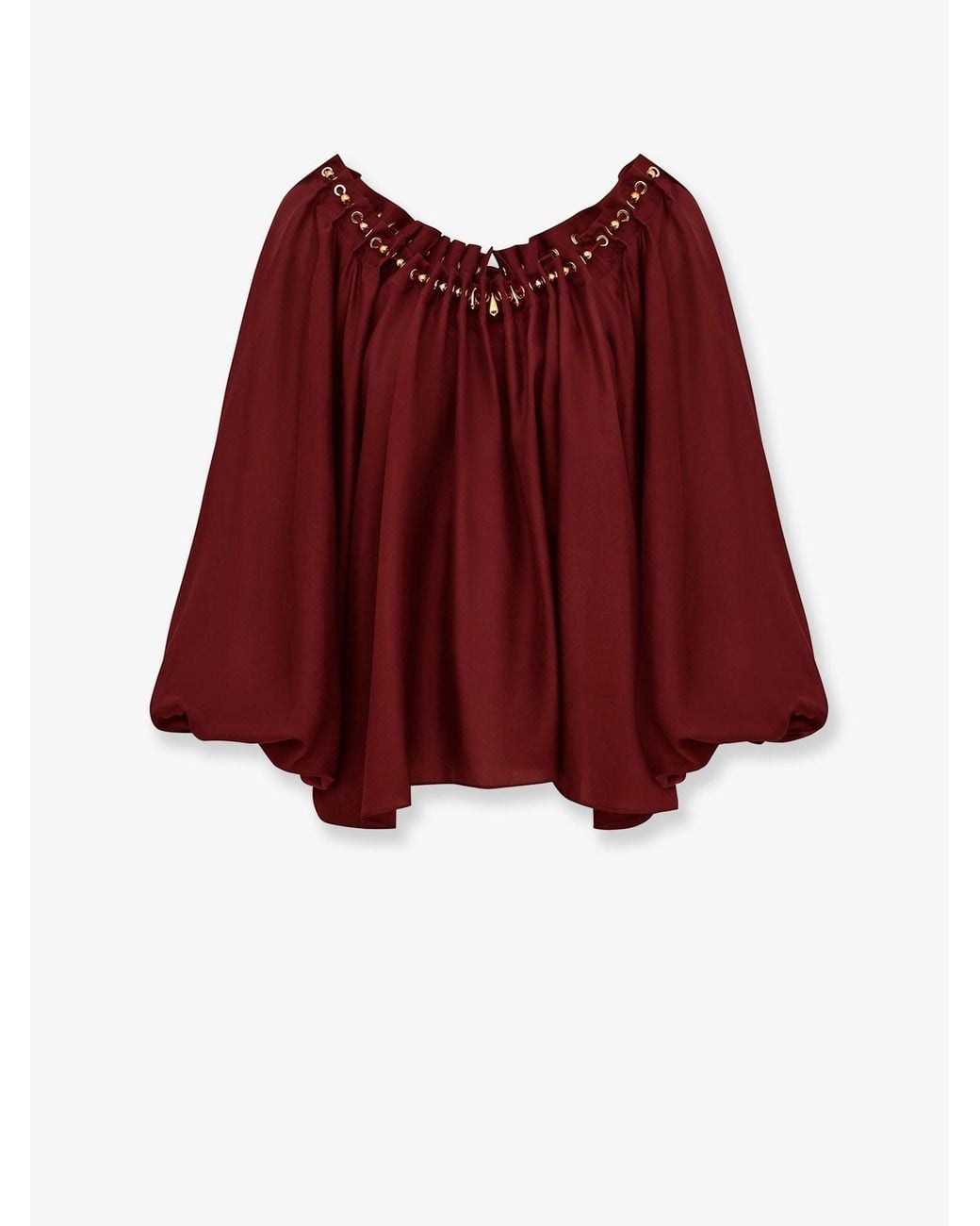 Zimmermann Red Aster Silk Shirt