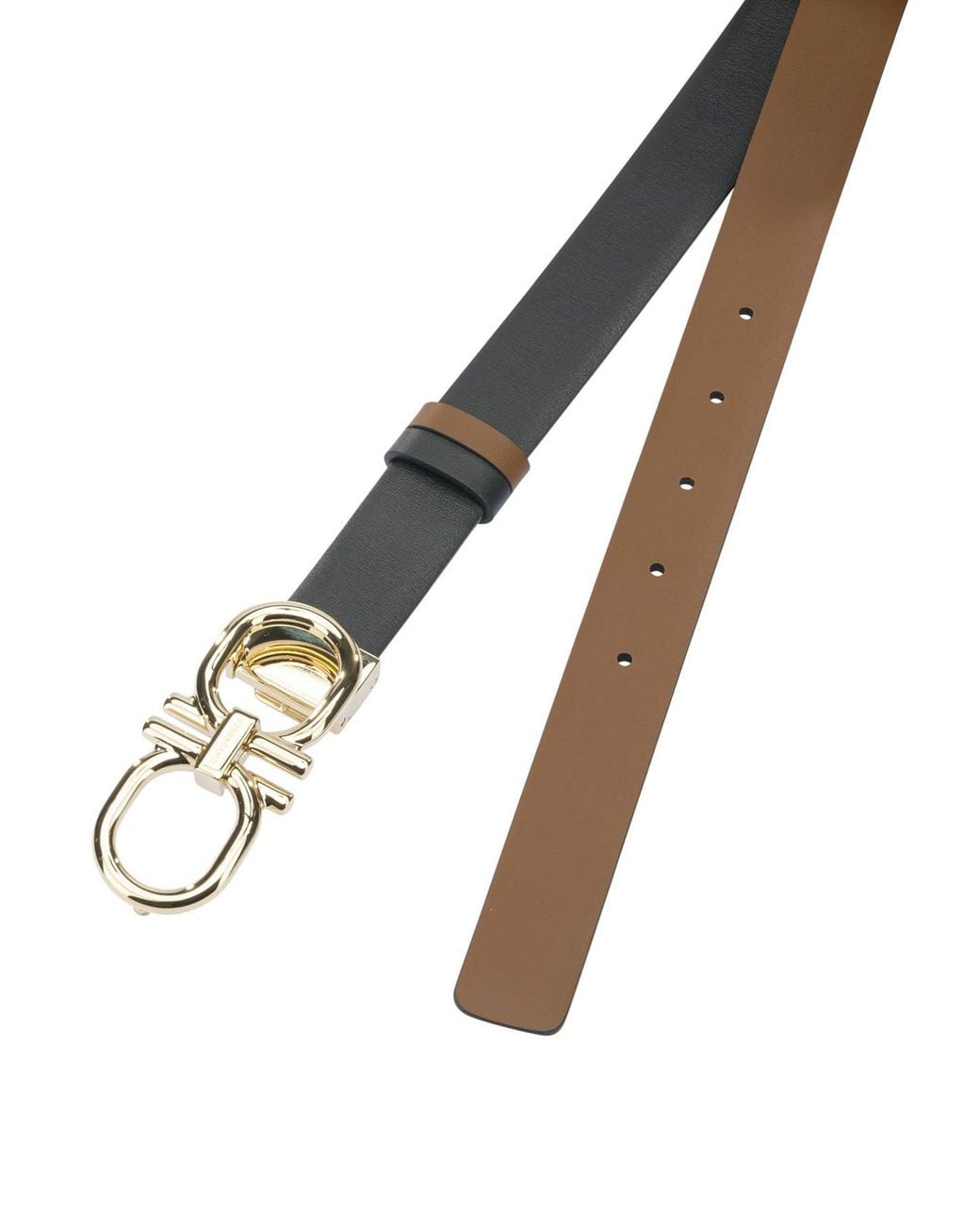 Ferragamo Gray Leather Belt