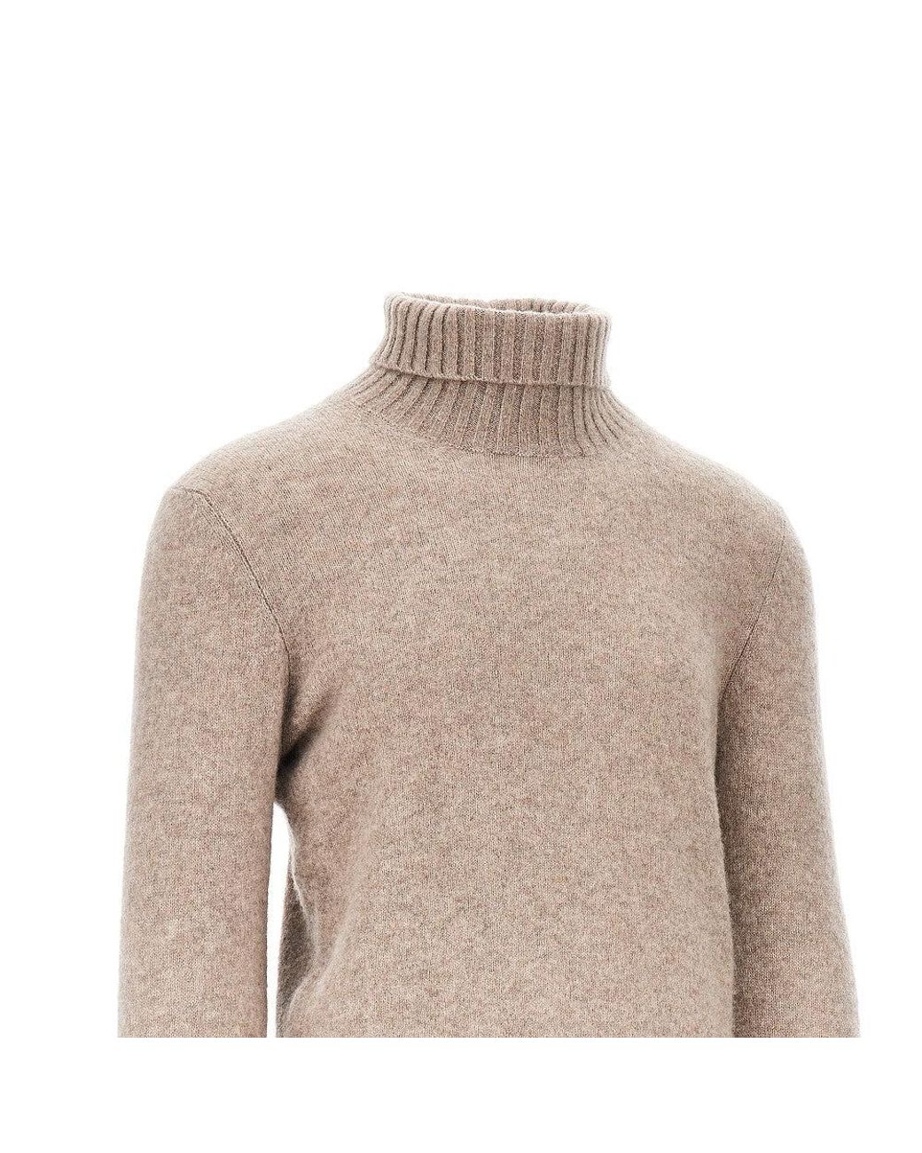 Piacenza 1733 Natural Cashmere-Blend Turtleneck Sweater for men