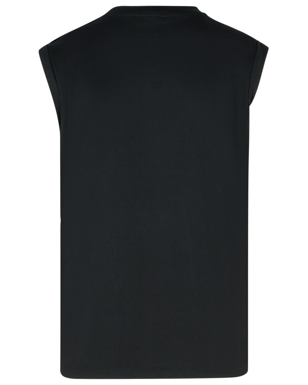 Balmain Black Cotton Tank Top