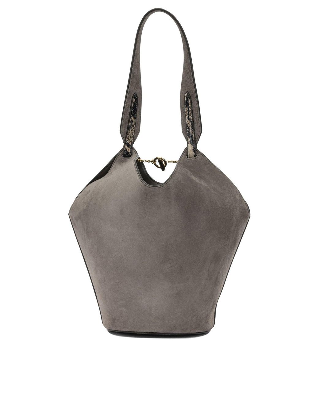 Khaite Gray "Lotus" Small Shoulder Bag