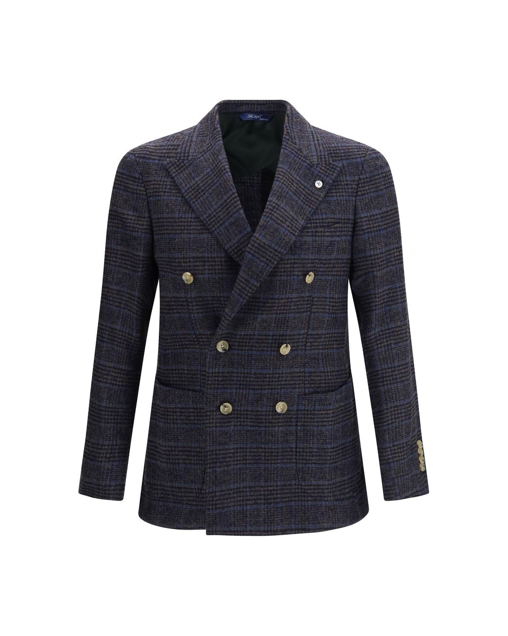 Gi Capri Blue Ischia Double-Breasted Jacket for men