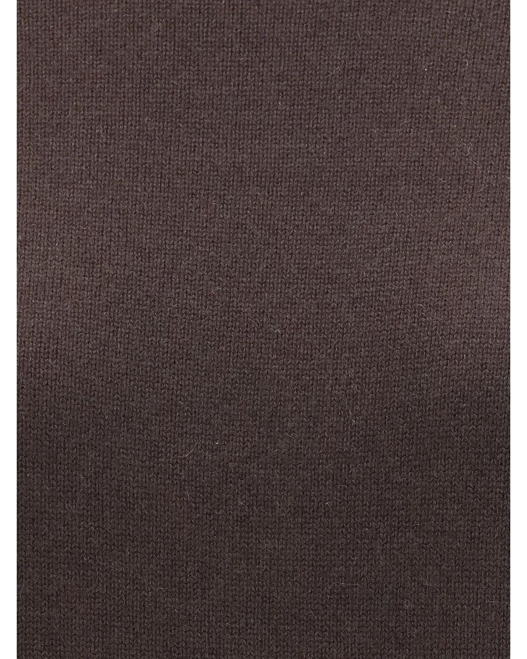 Brunello Cucinelli Brown Cashmere Turtleneck With Monili Detail On The Back