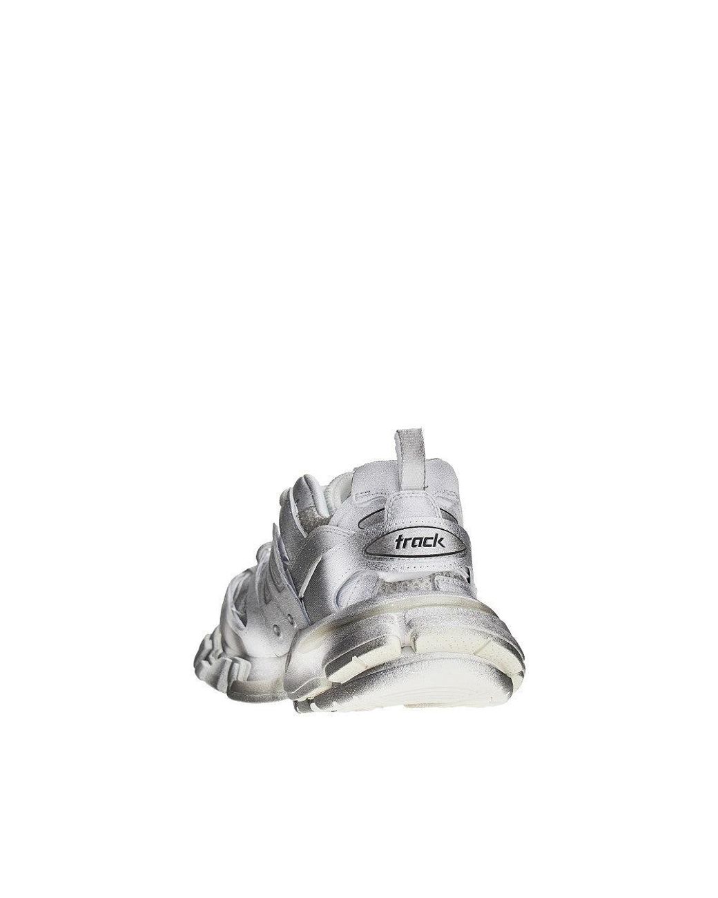 Balenciaga Gray Stencil Logo Track Sneakers