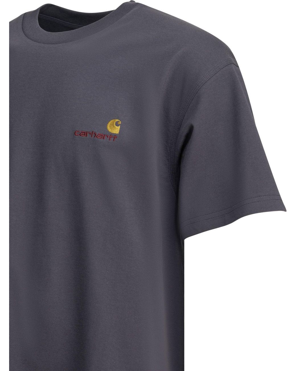 Carhartt Gray "American Script" Crew-Neck T-Shirt for men