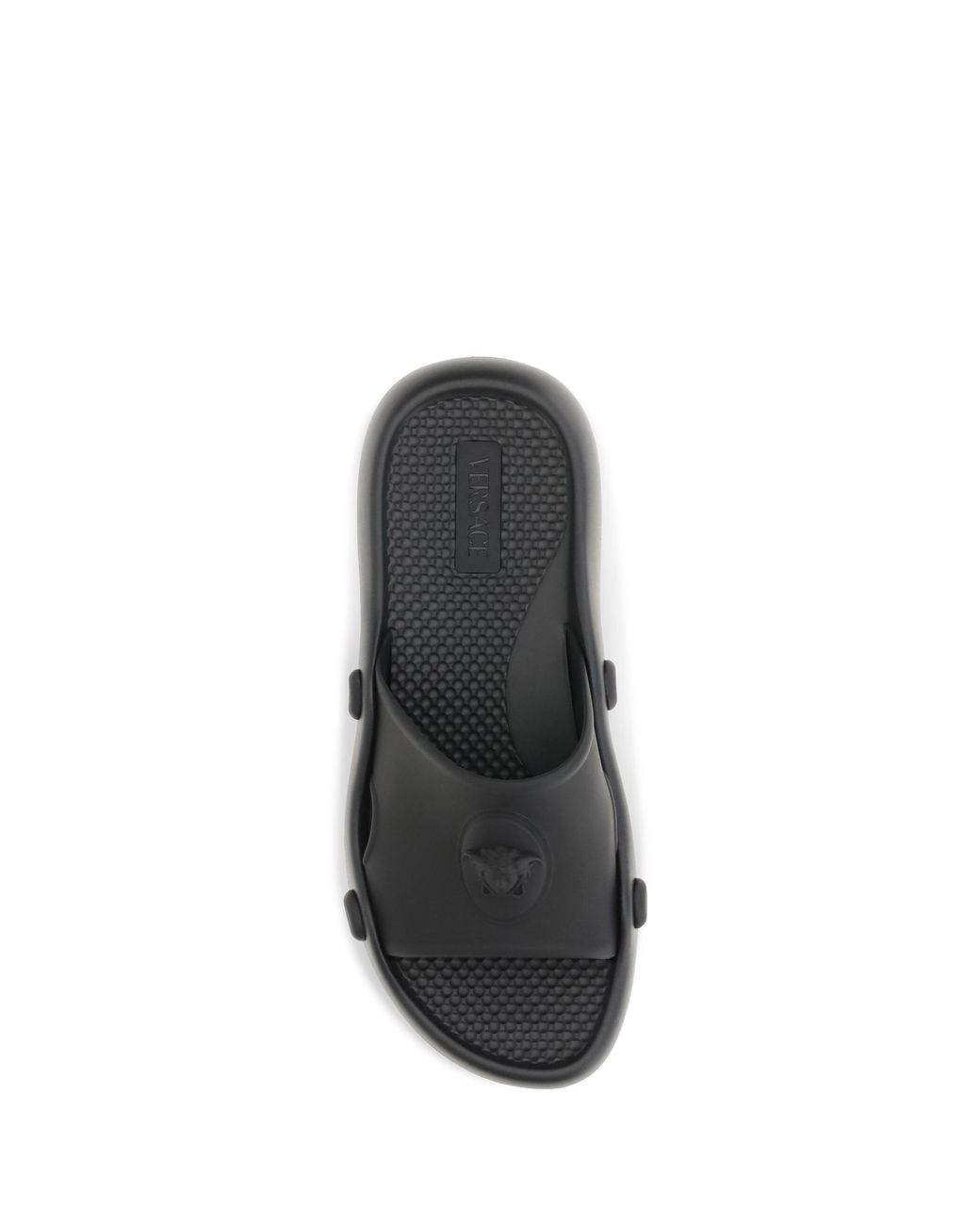 Versace White Rubber Slides Nettuno for men