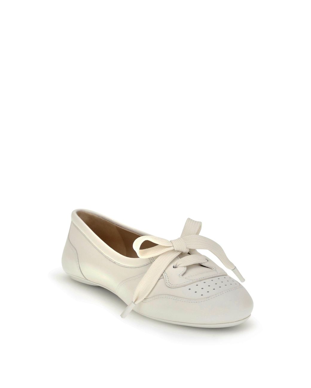 Gianvito Rossi White Vault Ballerinas