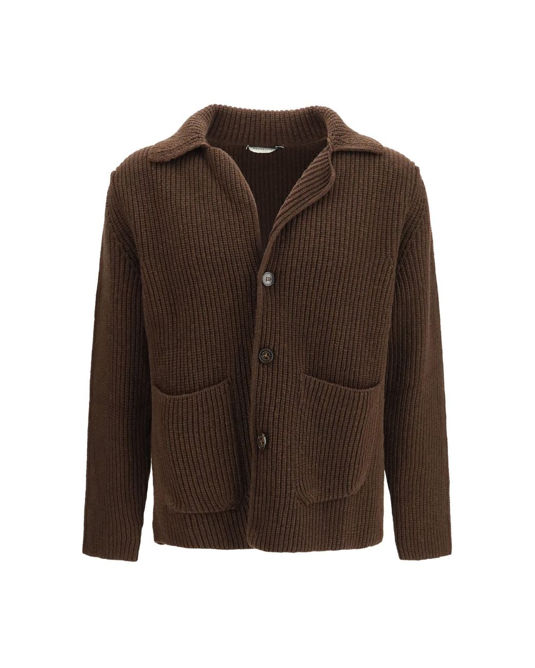Brooksfield Brown Wool Jacket Fondente for men