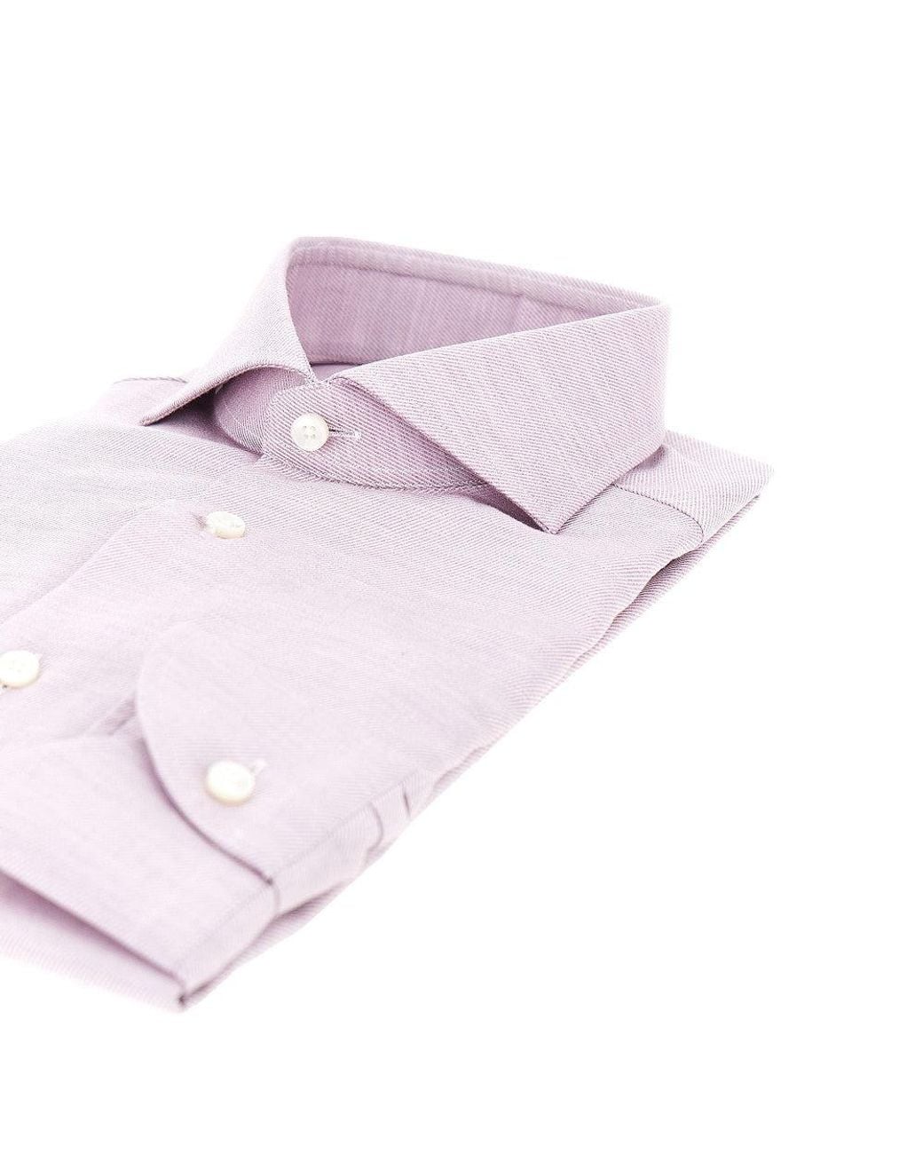 Xacus Purple Cotton Tailor Fit 'Travel' Shirt for men