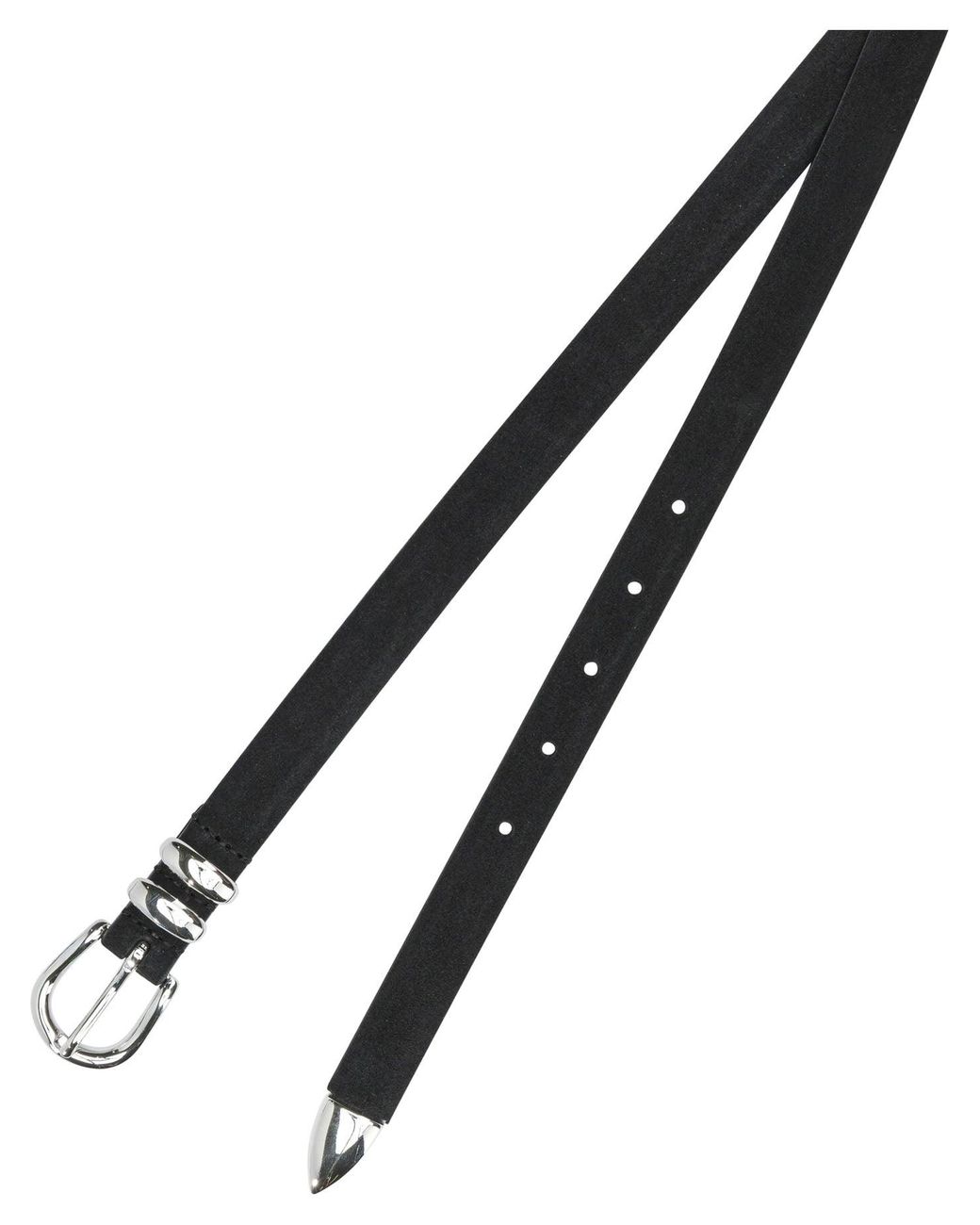 Andersons Black Suede Leather Belt