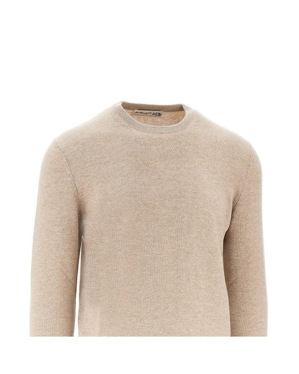 Ballantyne Natural Cashmere Crewneck Sweater for men