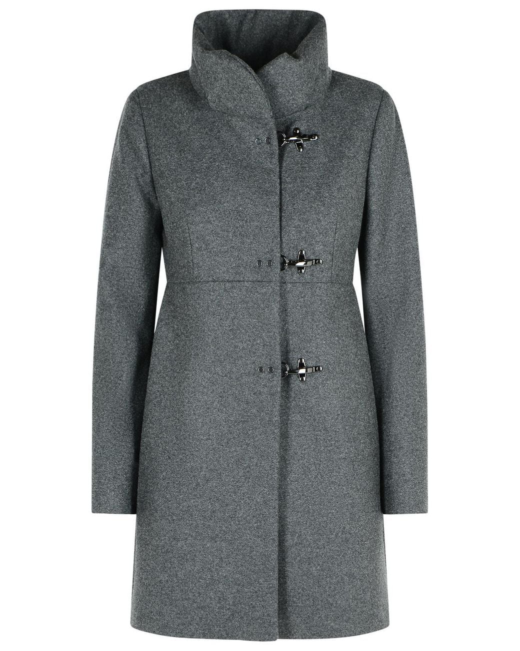 Fay Gray Graphite Wool Blend Coat