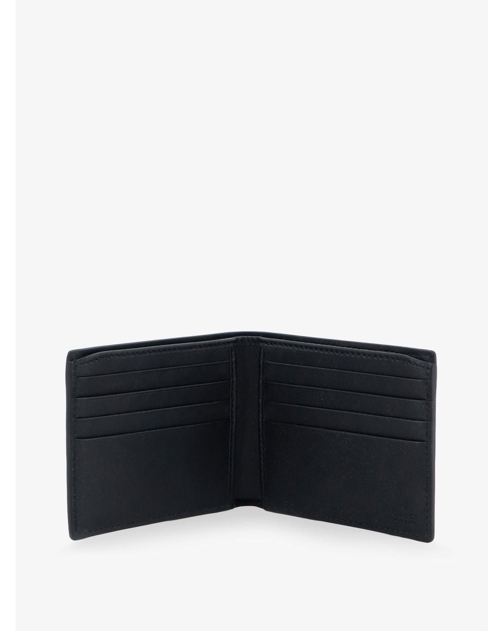 Gucci Black Gg Marmont Bi-Fold Leather Wallet for men