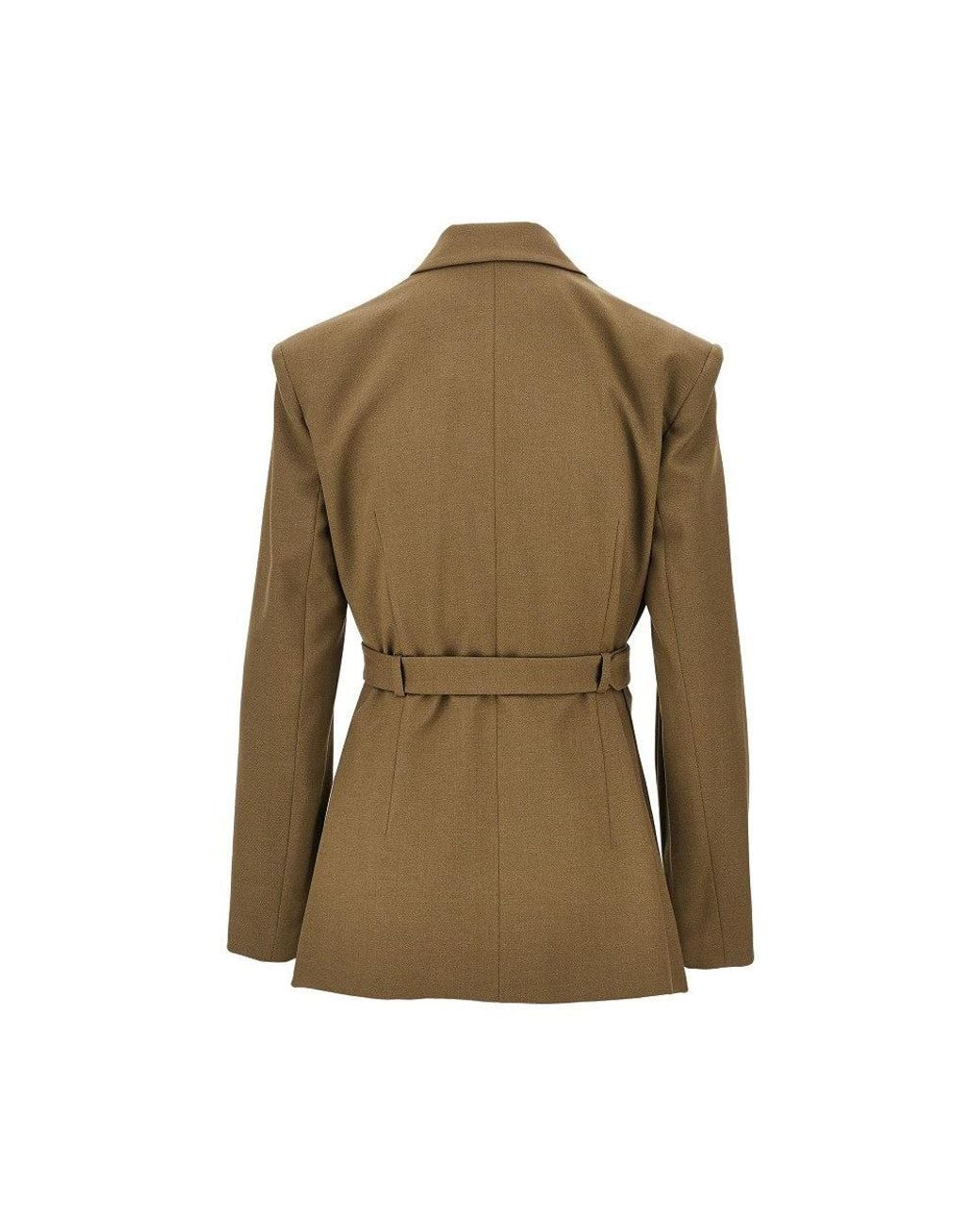 Pinko Green Gabardine Jacket With Belt