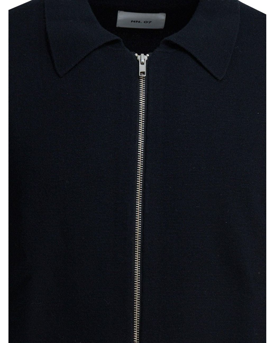NN07 Blue "Harald" Wool Zipper Sweater for men