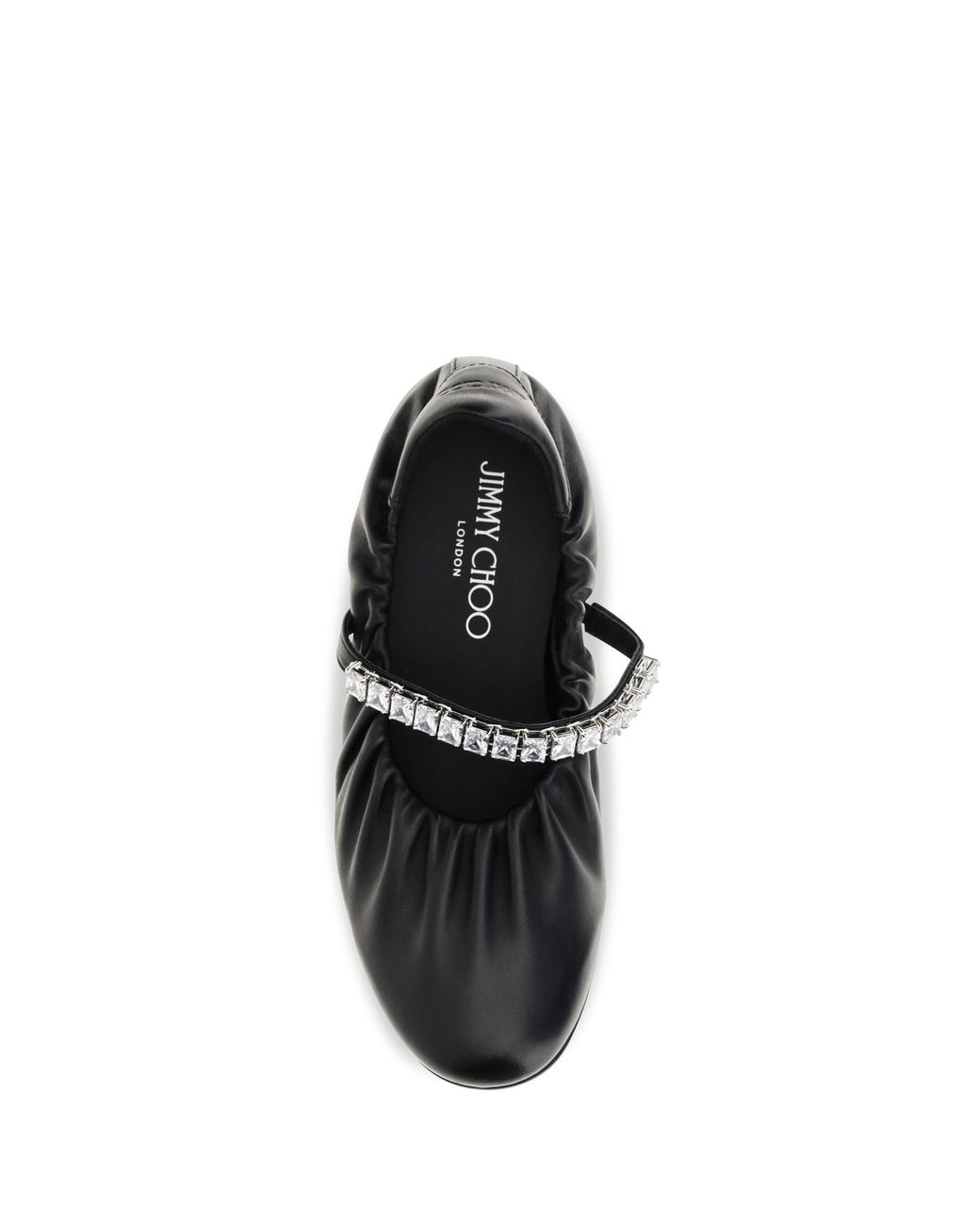 Jimmy Choo White Jade Ballerinas