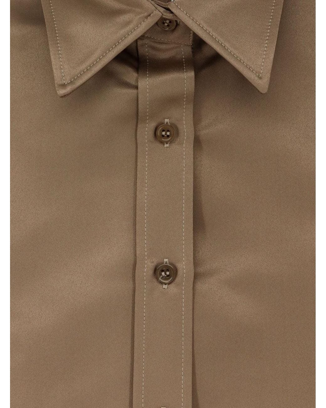 Frankie Shop Natural Boxy Shirt Arlen Satin