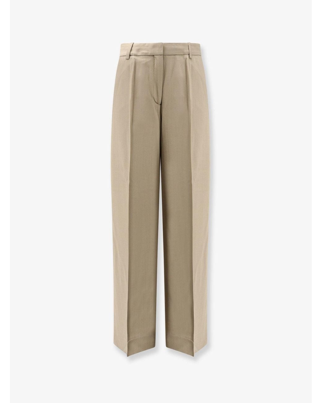 Totême Natural Viscose And Wool Trousers