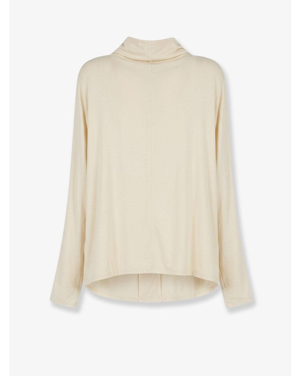 Totême White Cowl Neck Viscose Shirt