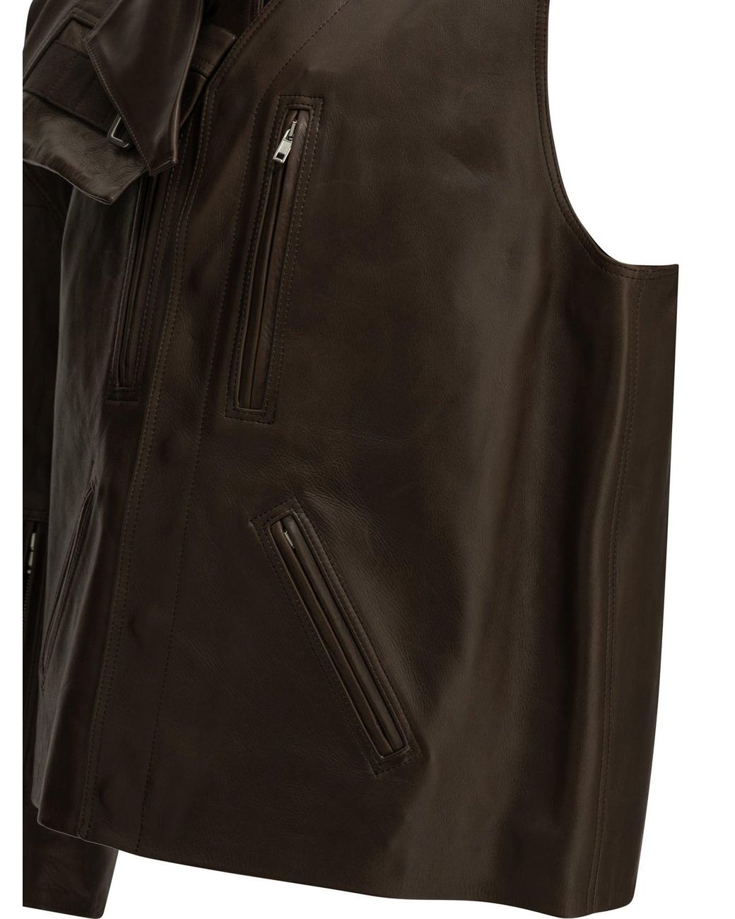 Rick Owens Black 2 Piece Mac Leather Jacket for men