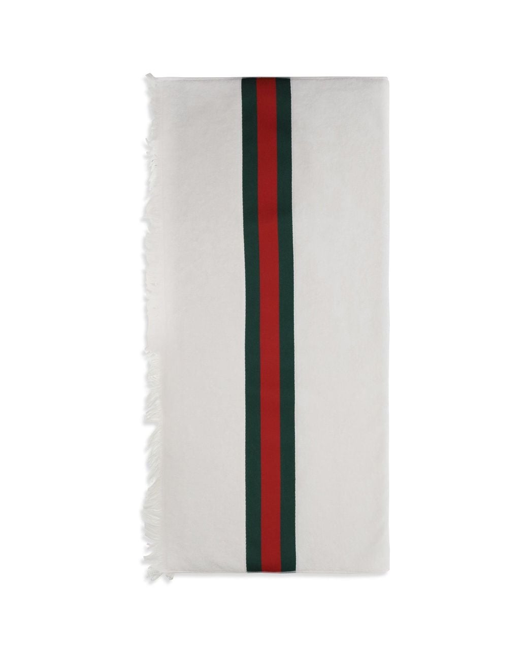 Gucci White Cotton Terry Towel With Web
