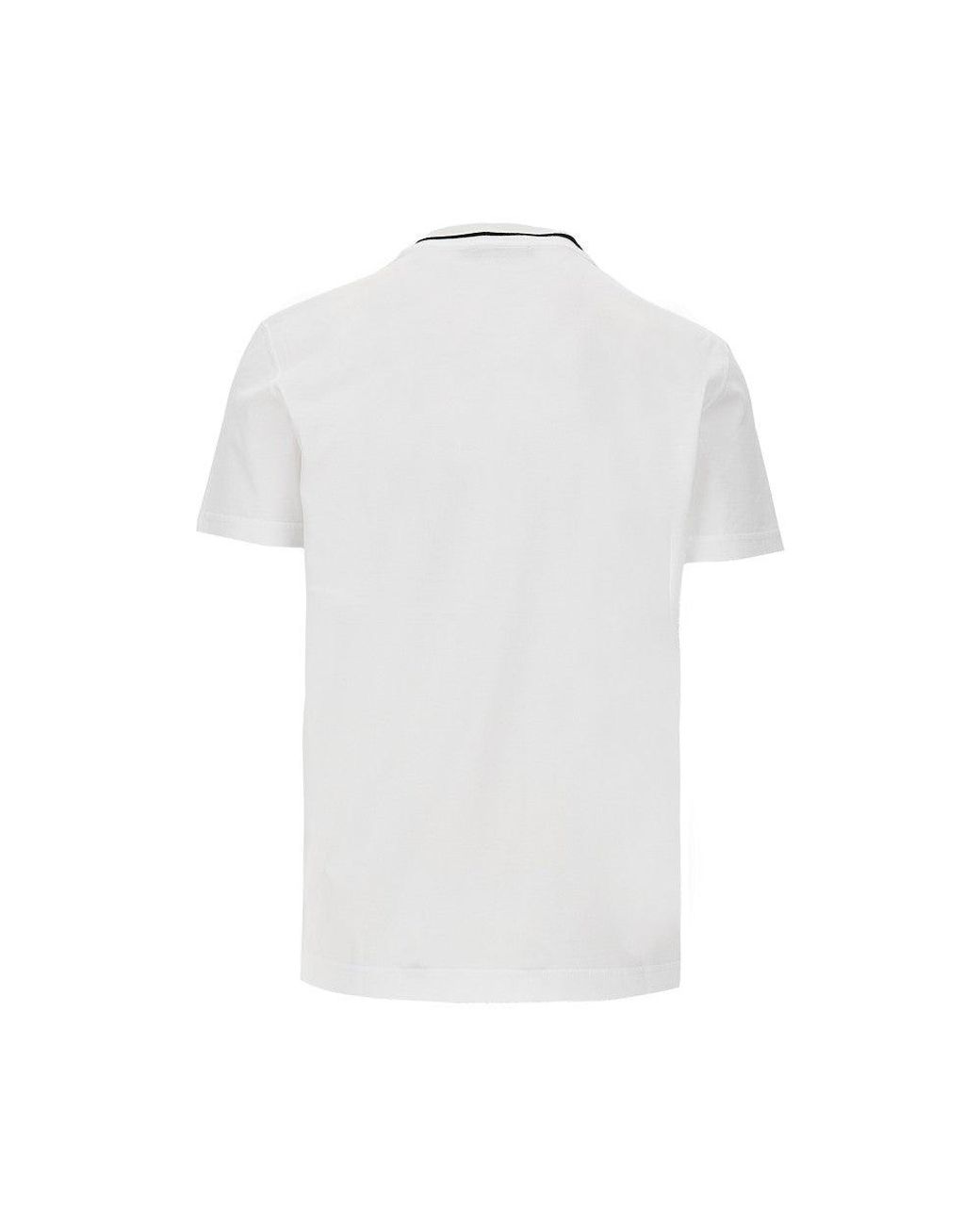 Dolce & Gabbana White Dolce&Gabbana T-Shirt With Pocket And Logo Patch for men