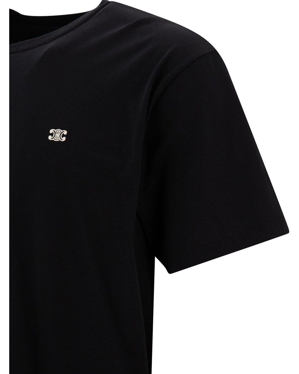 Céline Black Cotton T-Shirt for men