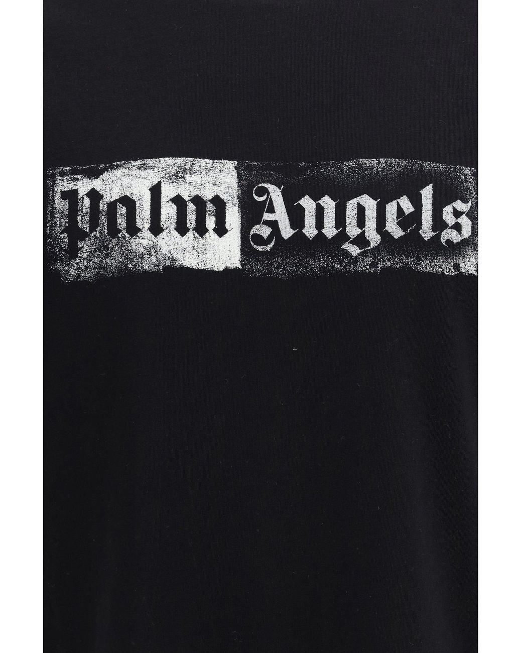 Palm Angels Black Stamp T-Shirt With Logo for men