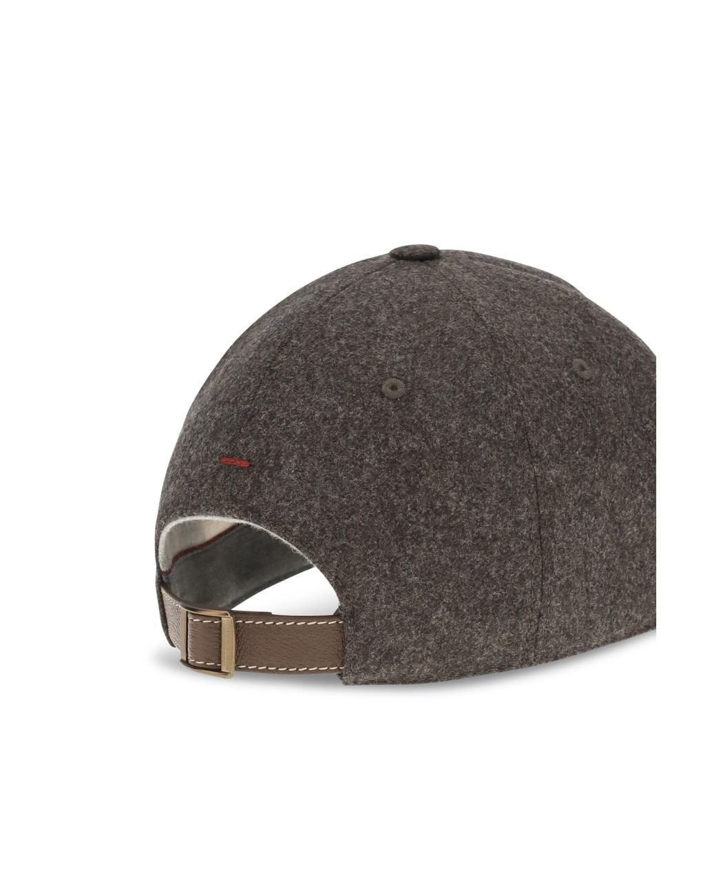 Brunello Cucinelli Brown Logo Baseball Hat for men