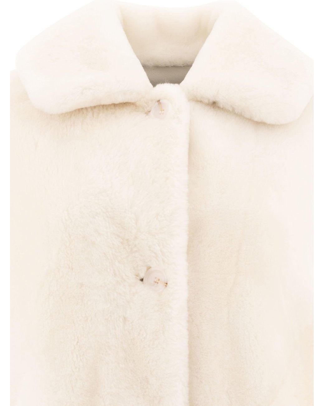 B&W Natural Reversibile Shearling Coat