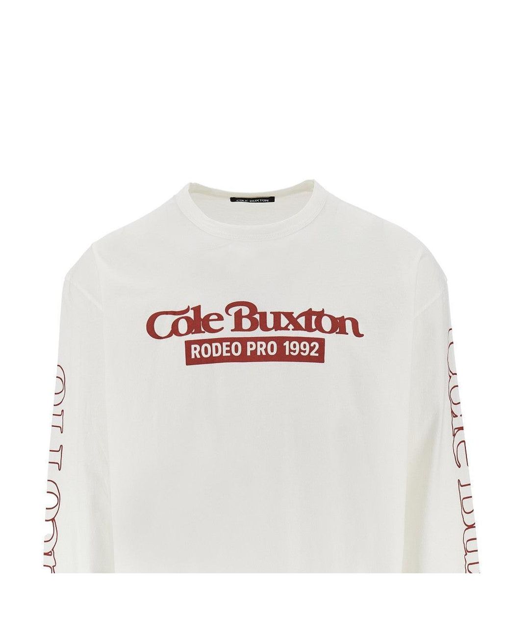 Cole Buxton White 'Rodeo Pro' Long-Sleeved T-Shirt for men