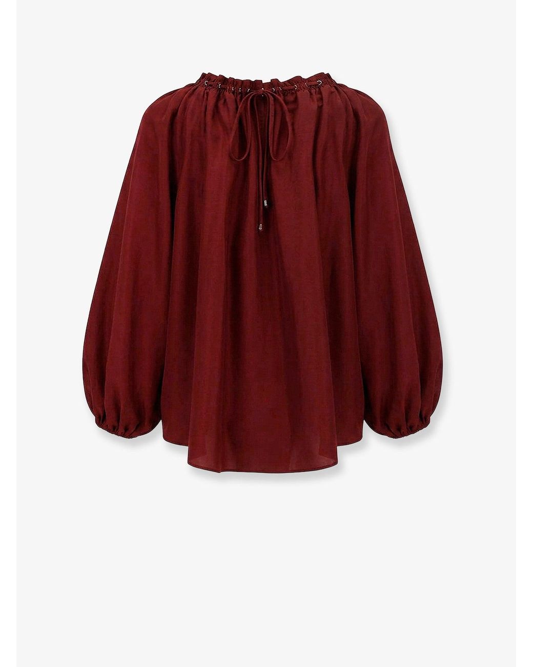 Zimmermann Red Aster Silk Shirt