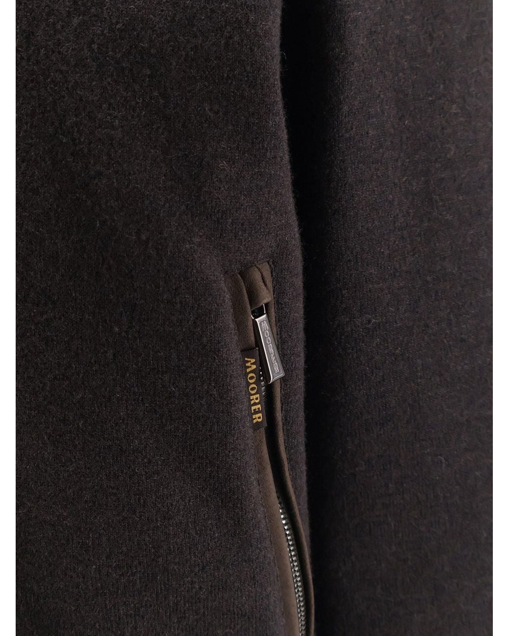 Moorer Gray Bellati-Mrw Wool And Cashmere Jacket With Fur Detail for men