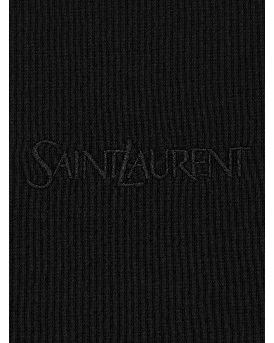 Saint Laurent Black Cotton T-Shirt for men
