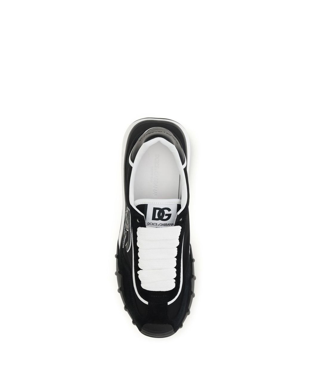 Dolce & Gabbana Black Dolce & Gabbana Dg Logo Leather Sneakers for men