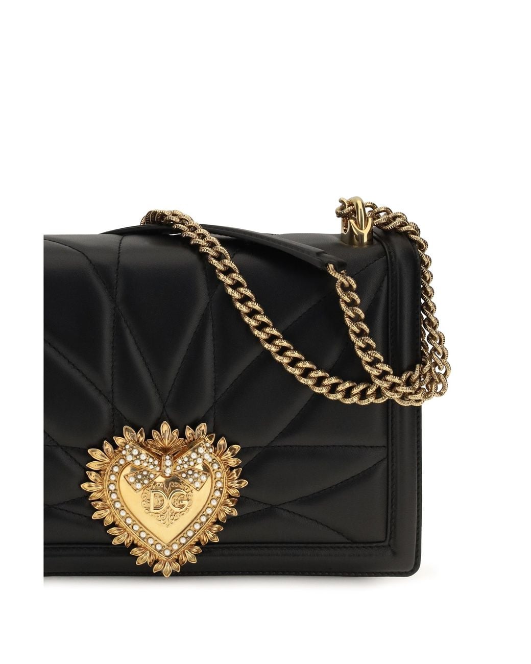 Dolce & Gabbana Black Dolce & Gabbana Large Devotion Shoulder Bag