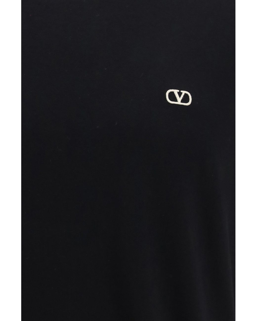 Valentino Black T-Shirt Vlogo Cotton for men