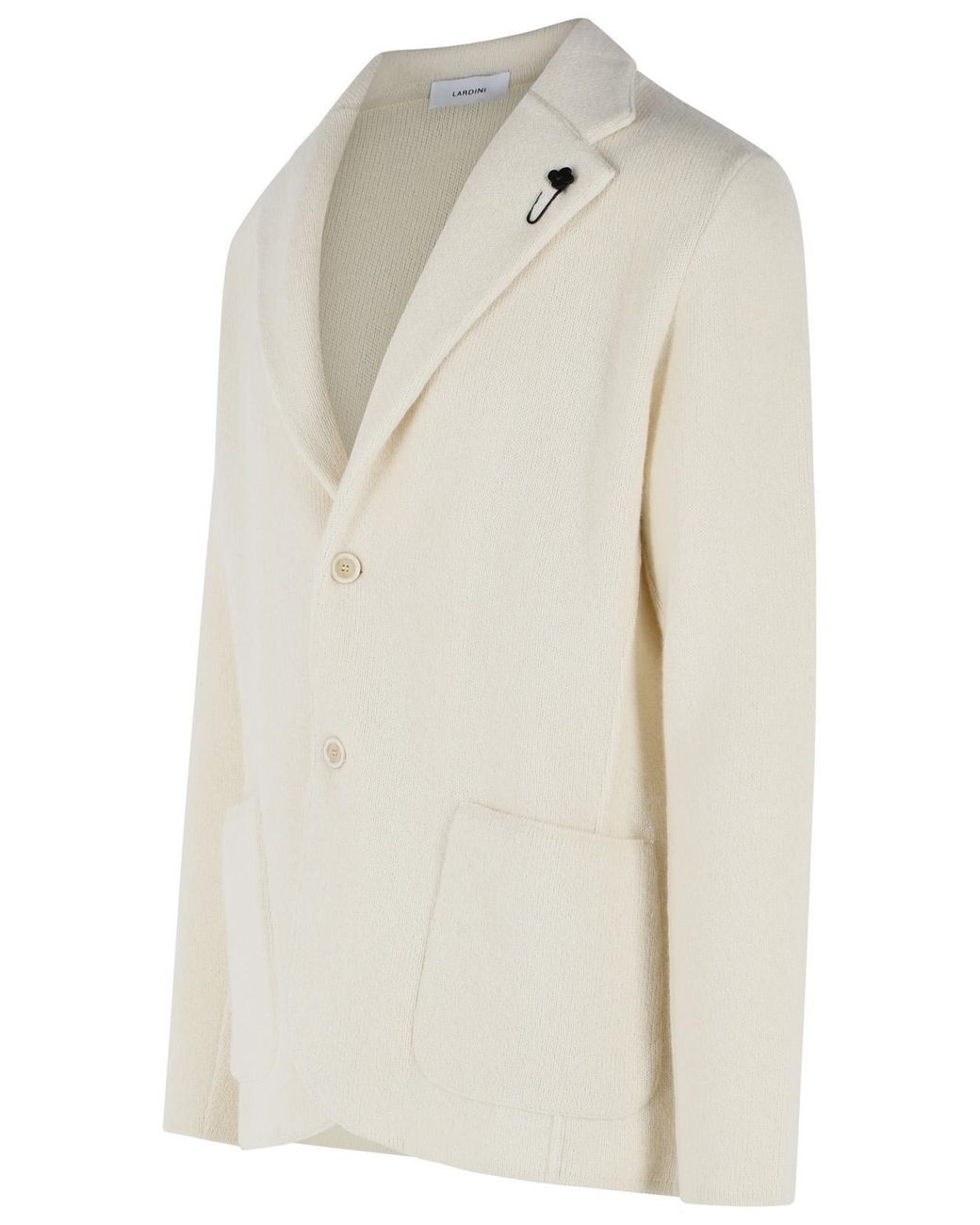 Lardini Natural Ivory Wool Jacket for men