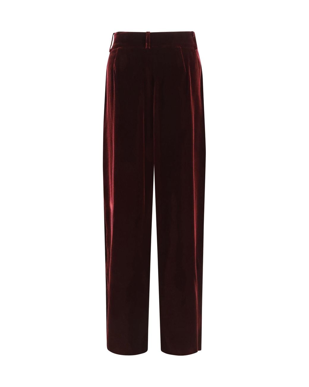 Giorgio Armani Purple Wide Leg Pants With Double Pleats