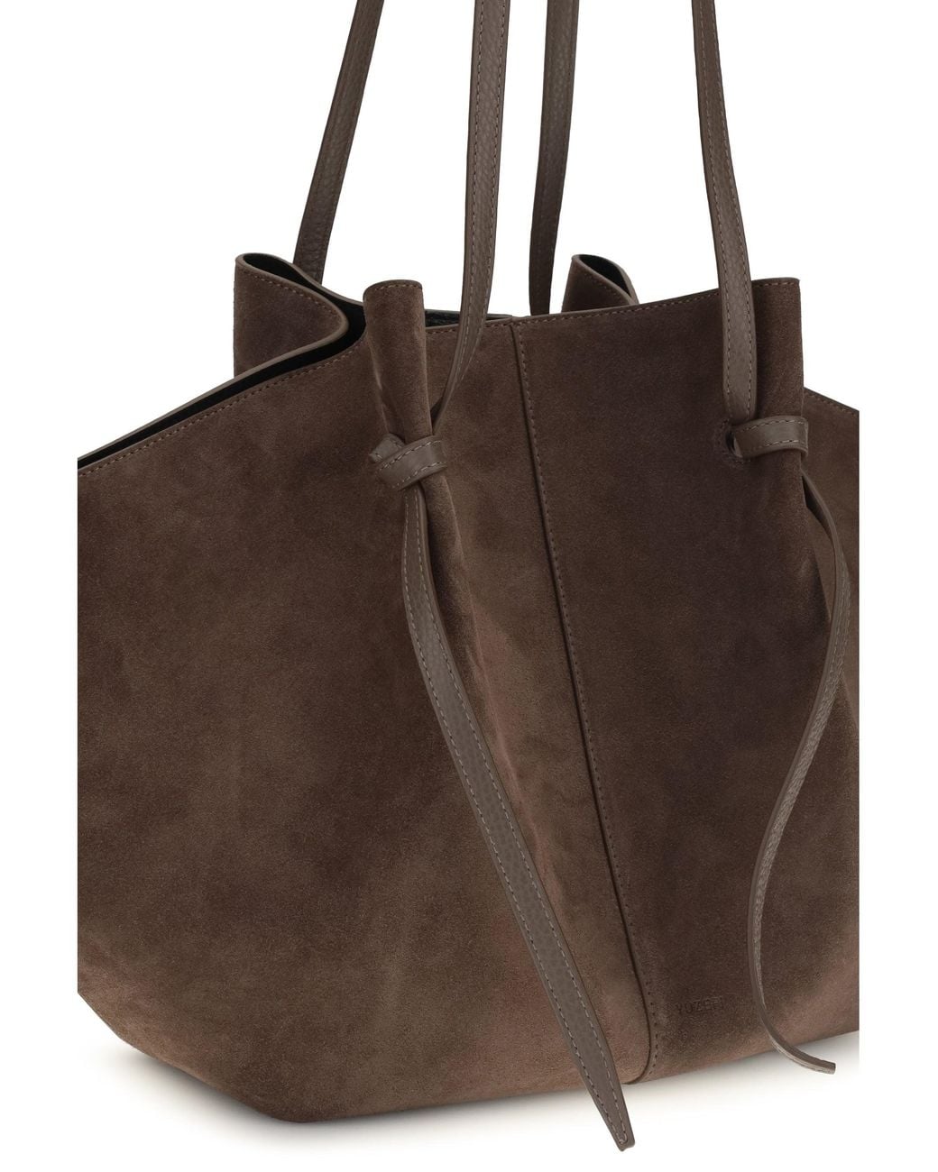 Yuzefi Brown Shoulder Bag Mochi Suede