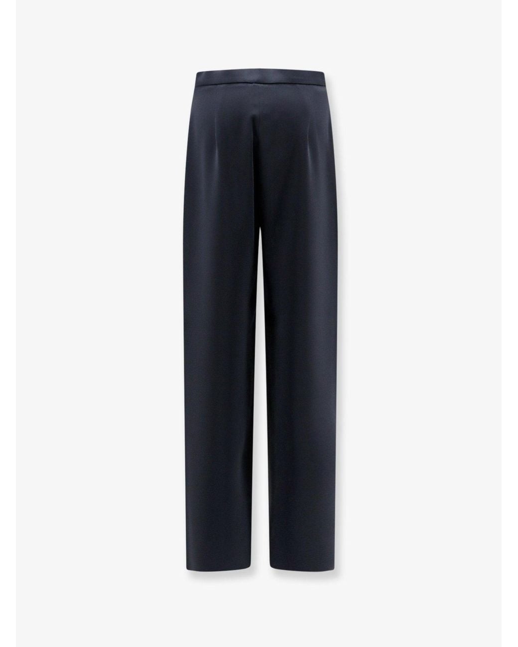 Max Mara Blue Mxmalaggio Trousers With Wide Leg